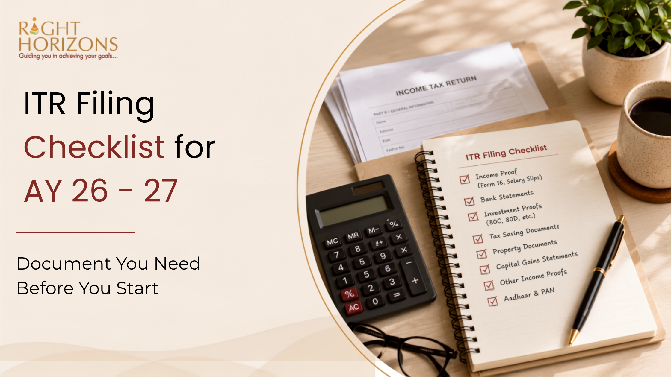 ITR Filing Checklist for AY 2026–27: Documents You Need Before You Start