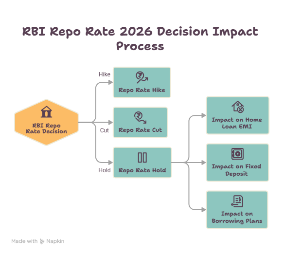 RBI repo rate hold in 2026 and its impact on EMI, FD and borrowing plans